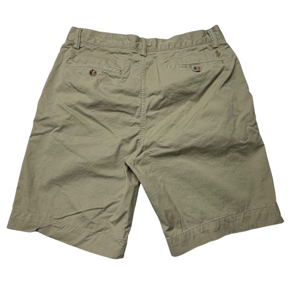 Polo Ralph Lauren Mens Shorts Classic Fit Chino Khaki Stretch 30 Cotton Twill 9" - Picture 3 of 6